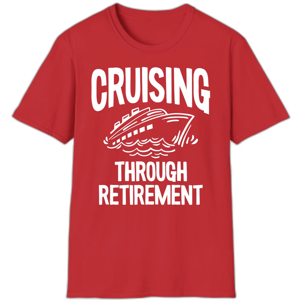 Cruising Through Retirement T-Shirt in Red