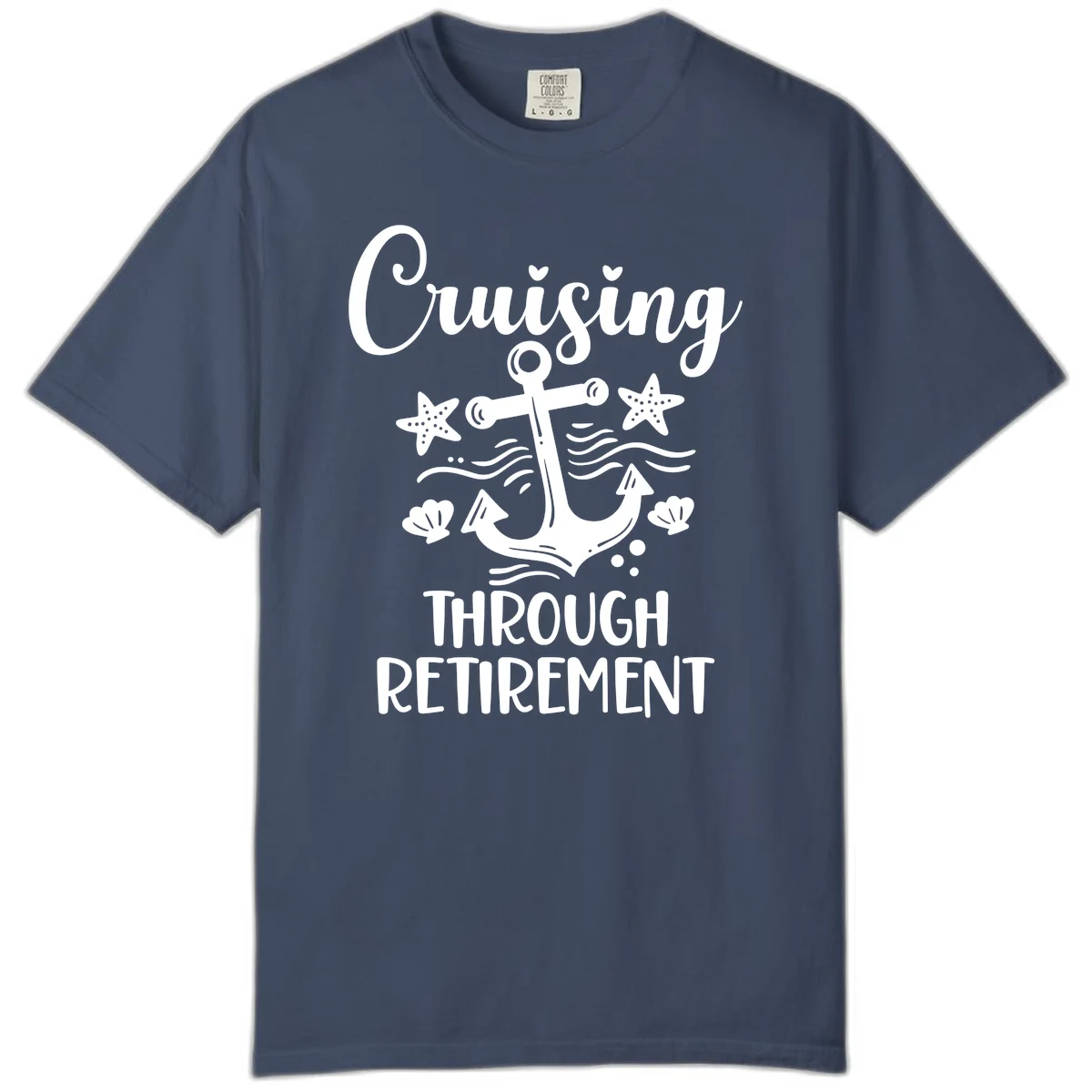 Cruising Through Retirement Comfort Color Tee in Midnight