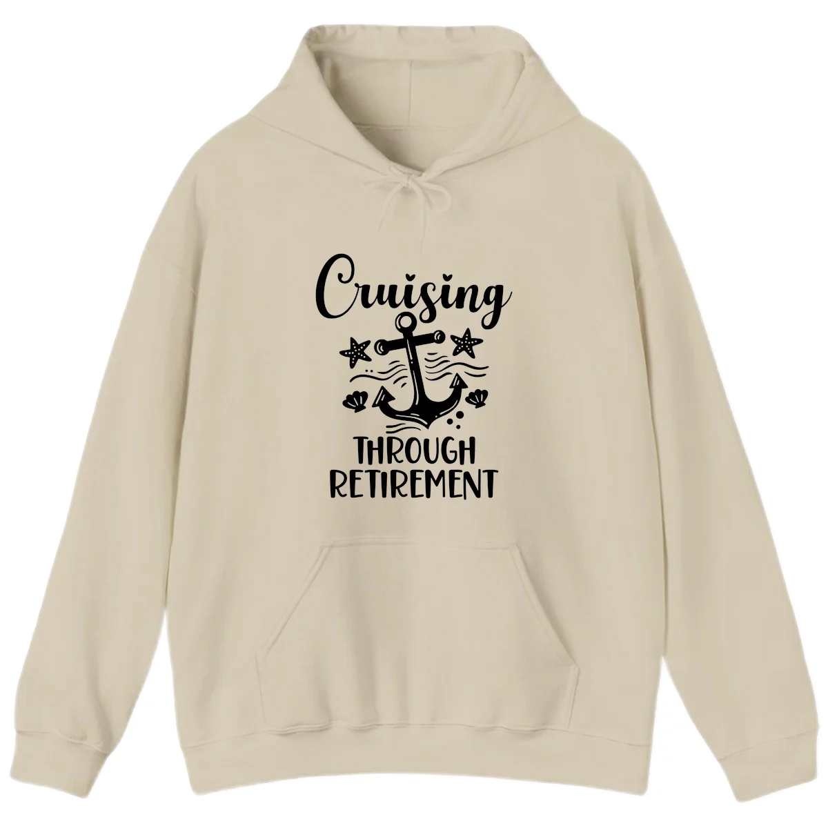 Cruising Through Retirement Hoodie in Sand