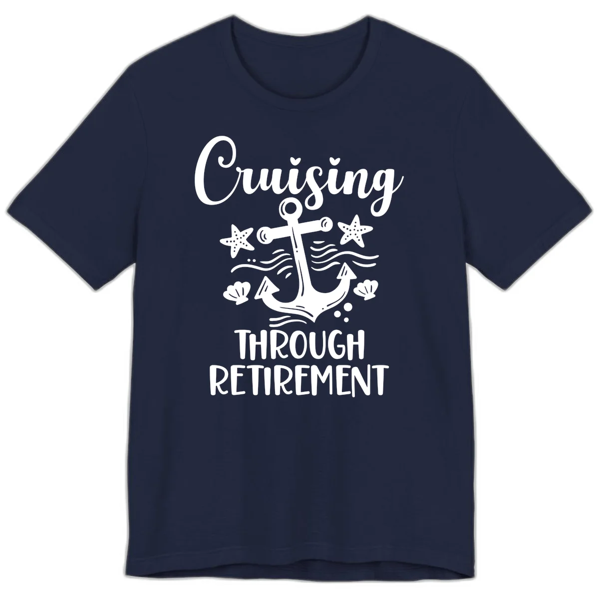 Cruising Through Retirement Premium T-Shirt in Navy