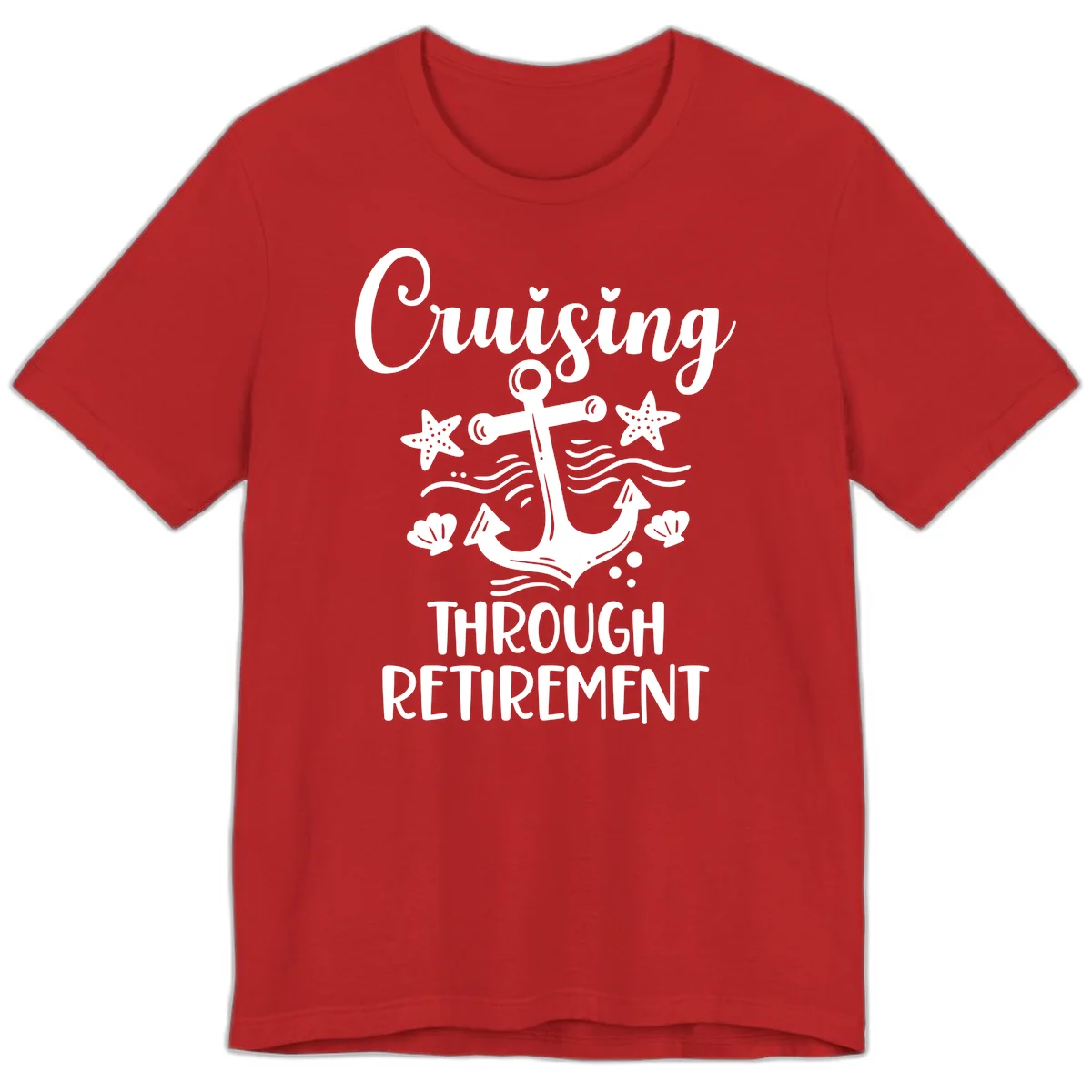 Cruising Through Retirement Premium T-Shirt in Red