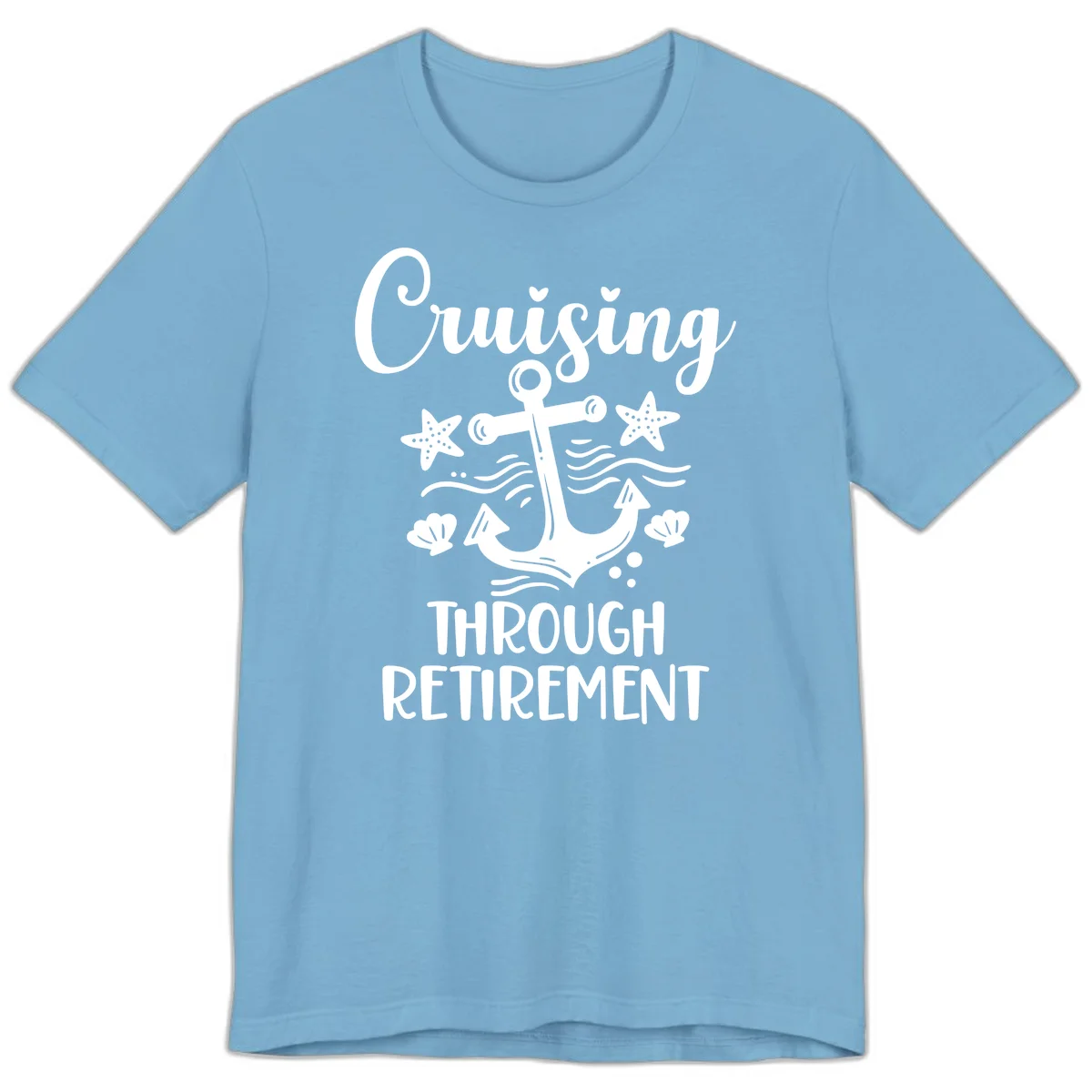 Cruising Through Retirement Premium T-Shirt in Ocean Blue