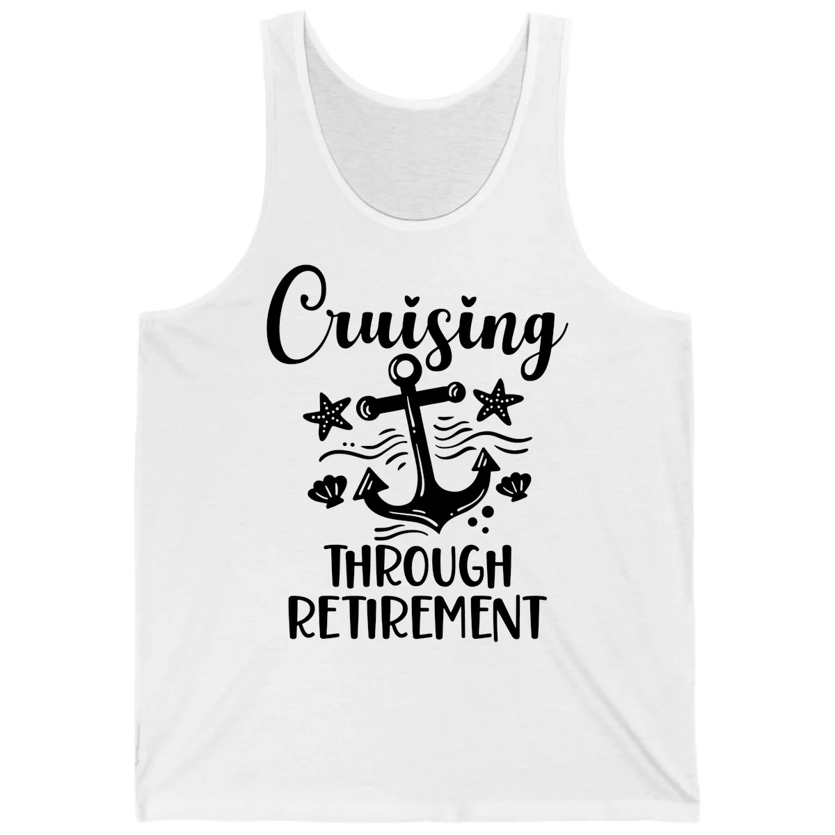 Cruising Through Retirement Tank in White
