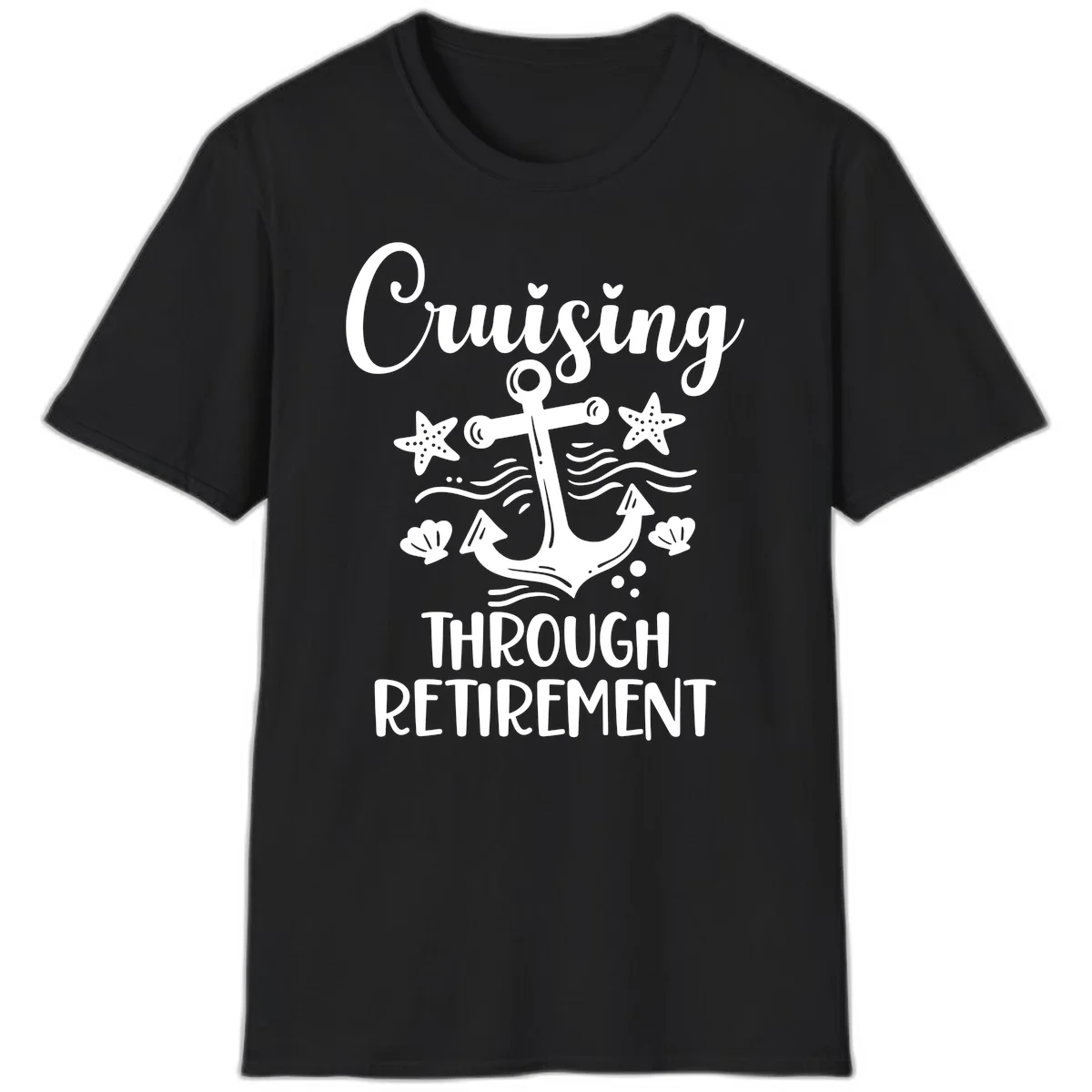 Cruising Through Retirement T-Shirt in Black