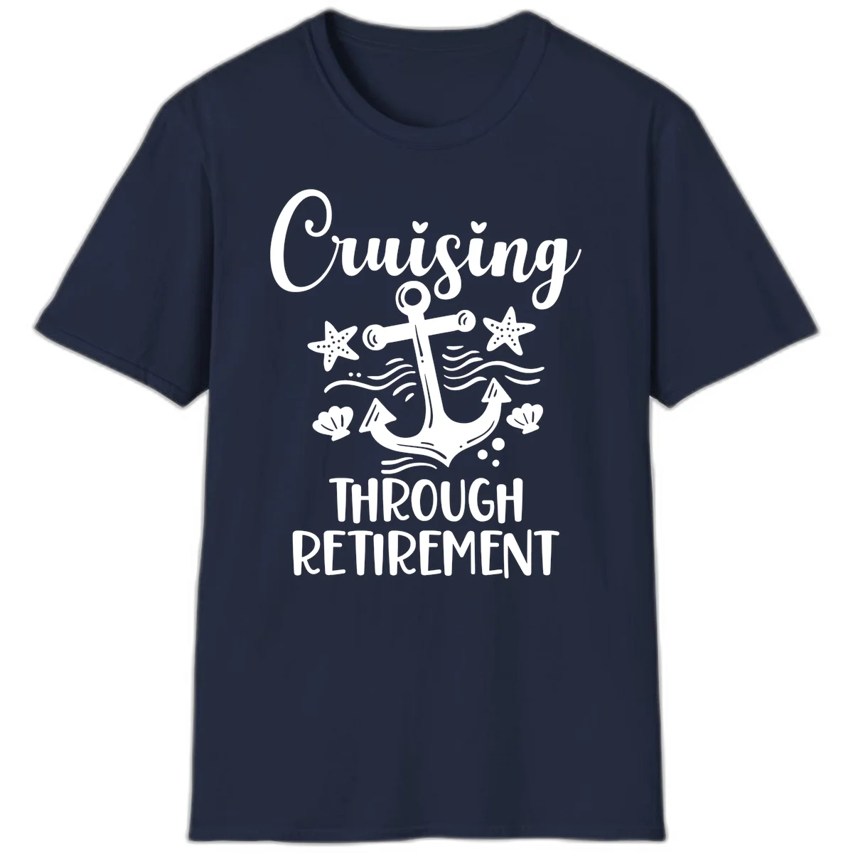 Cruising Through Retirement T-Shirt in Navy