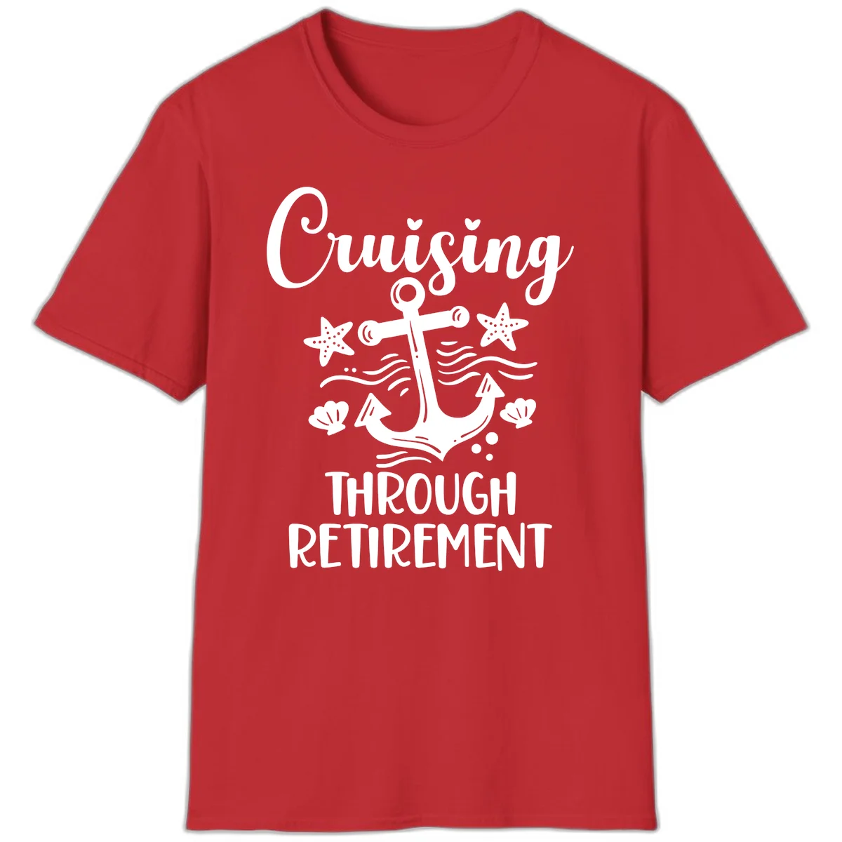 Cruising Through Retirement T-Shirt in Red