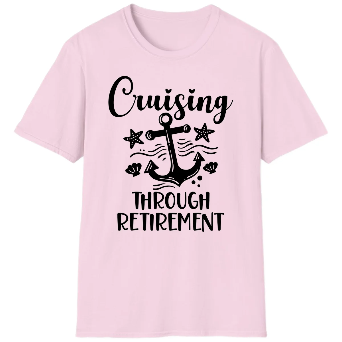 Cruising Through Retirement T-Shirt in Light Pink