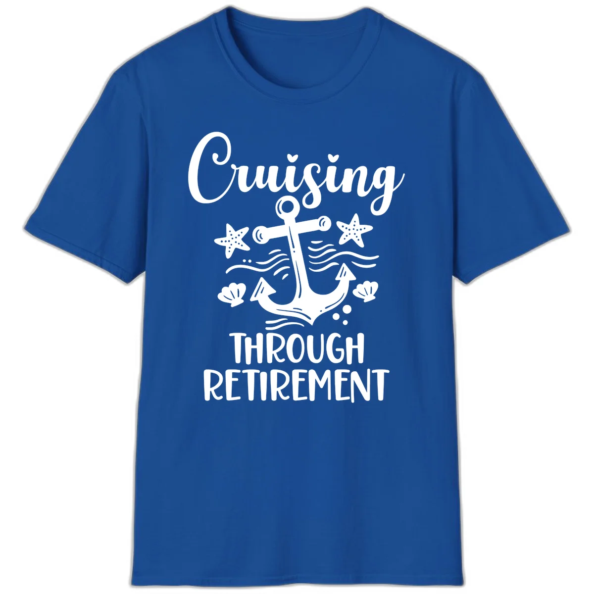 Cruising Through Retirement T-Shirt in Royal