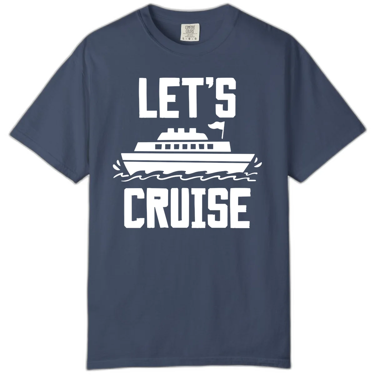 Let's Cruise Ship Comfort Colors T-Shirt in Midnight