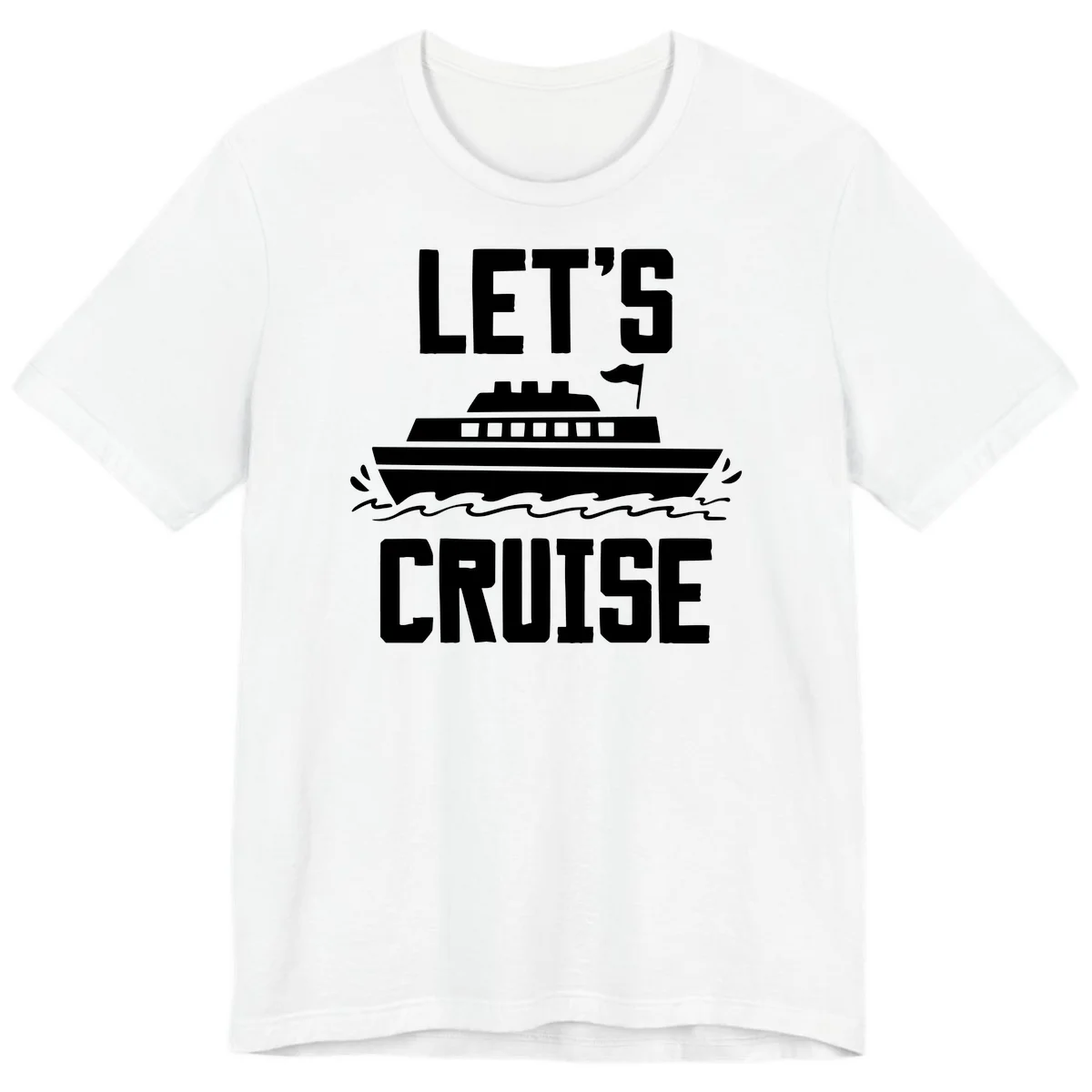 Let's Cruise Ship Premium Vacation T-Shirt in White
