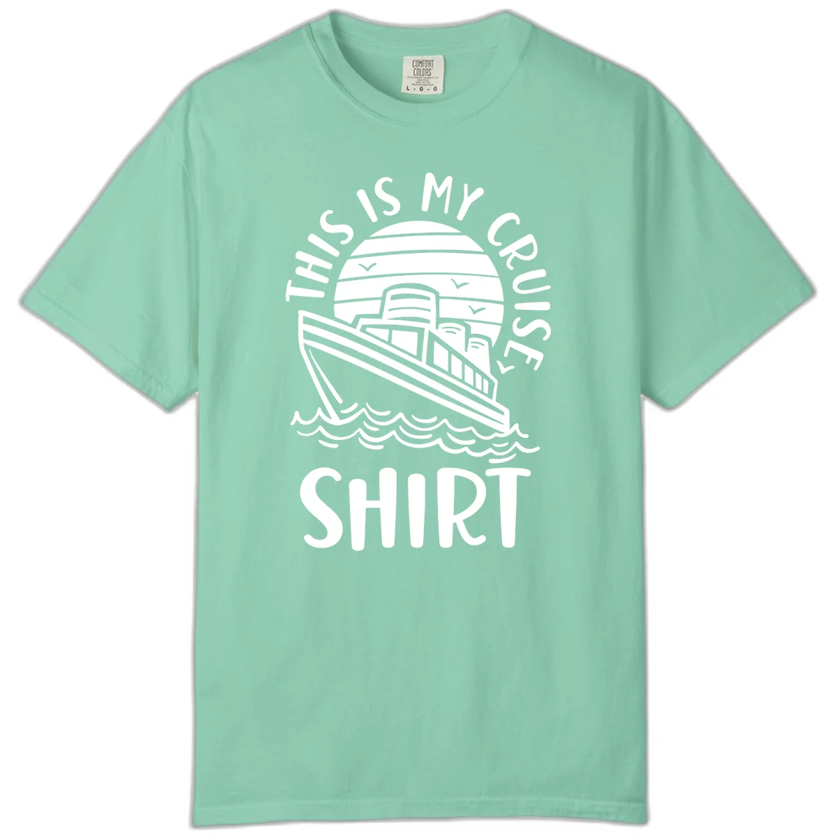 This Is My Cruise Ship Comfort Colors T-Shirt in Island Reef