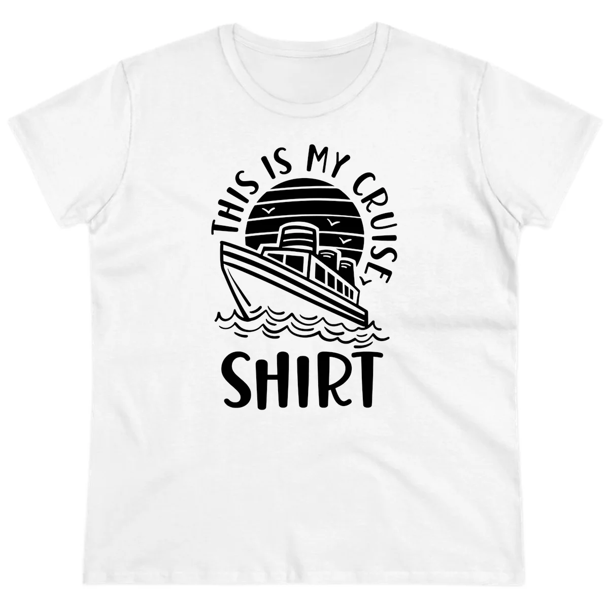 This Is My Cruise Ship Ladies Tee in White