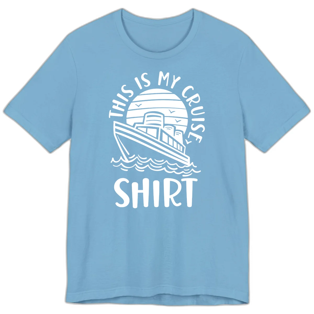 This Is My Cruise Ship Premium T-Shirt in Ocean Blue