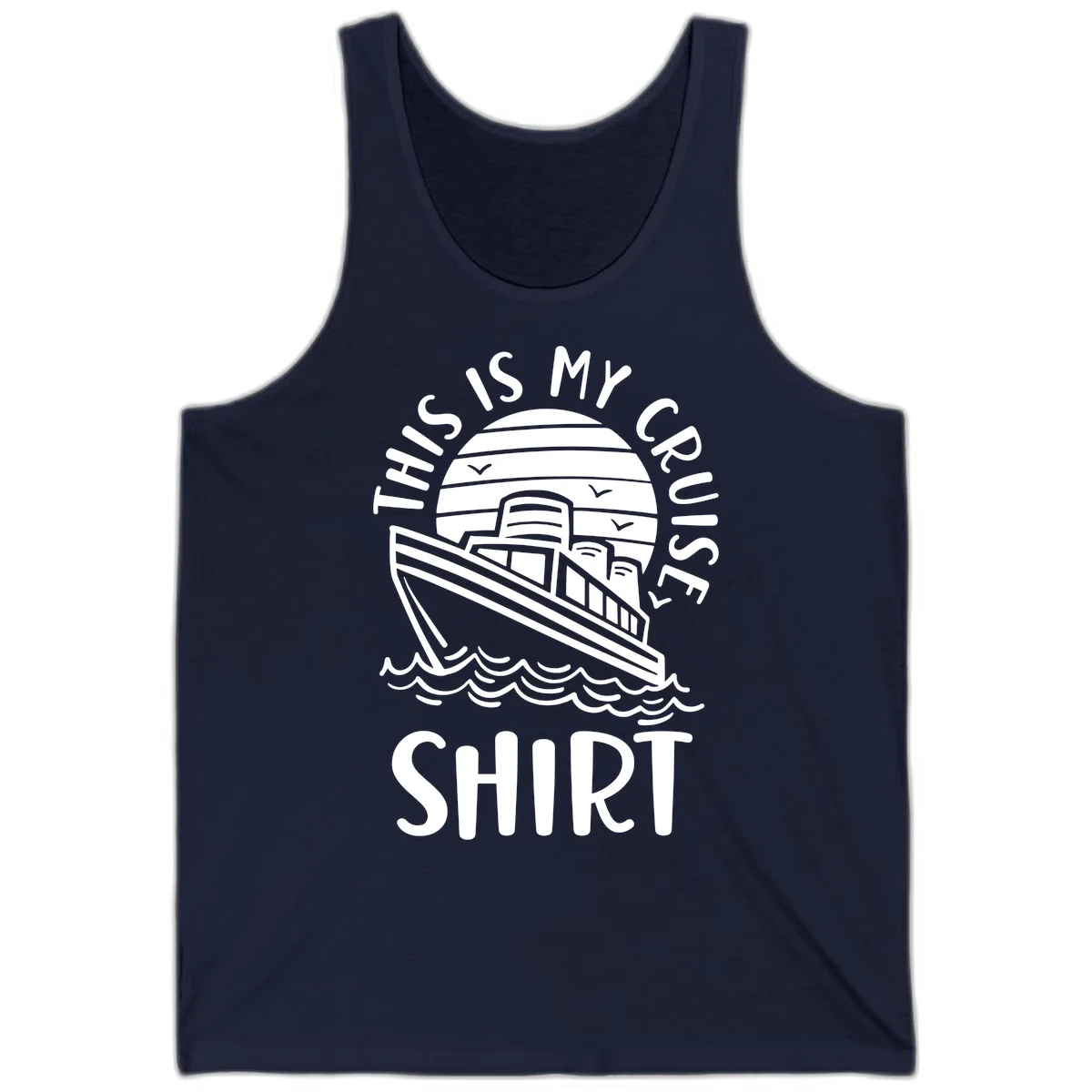 This Is My Cruise Ship Tank Top in Navy