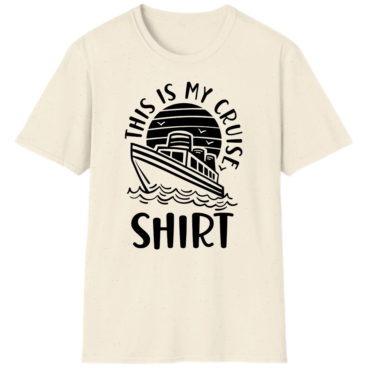 This Is My Cruise Ship Vintage Nautical T-Shirt in Natural