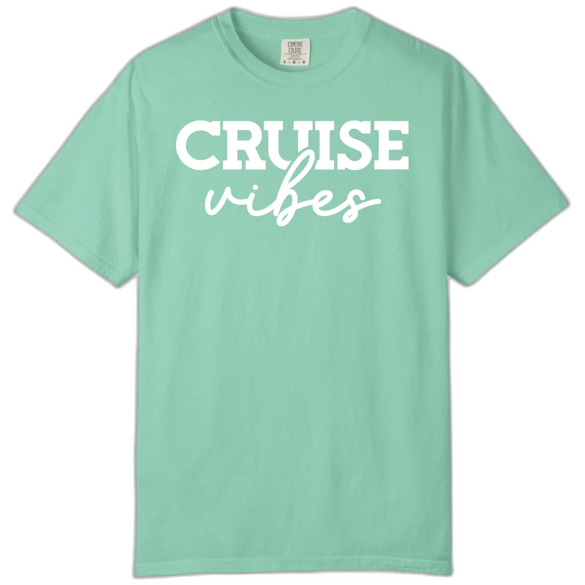 Cruise Vibes Script Comfort Color T-Shirt in Island Reef
