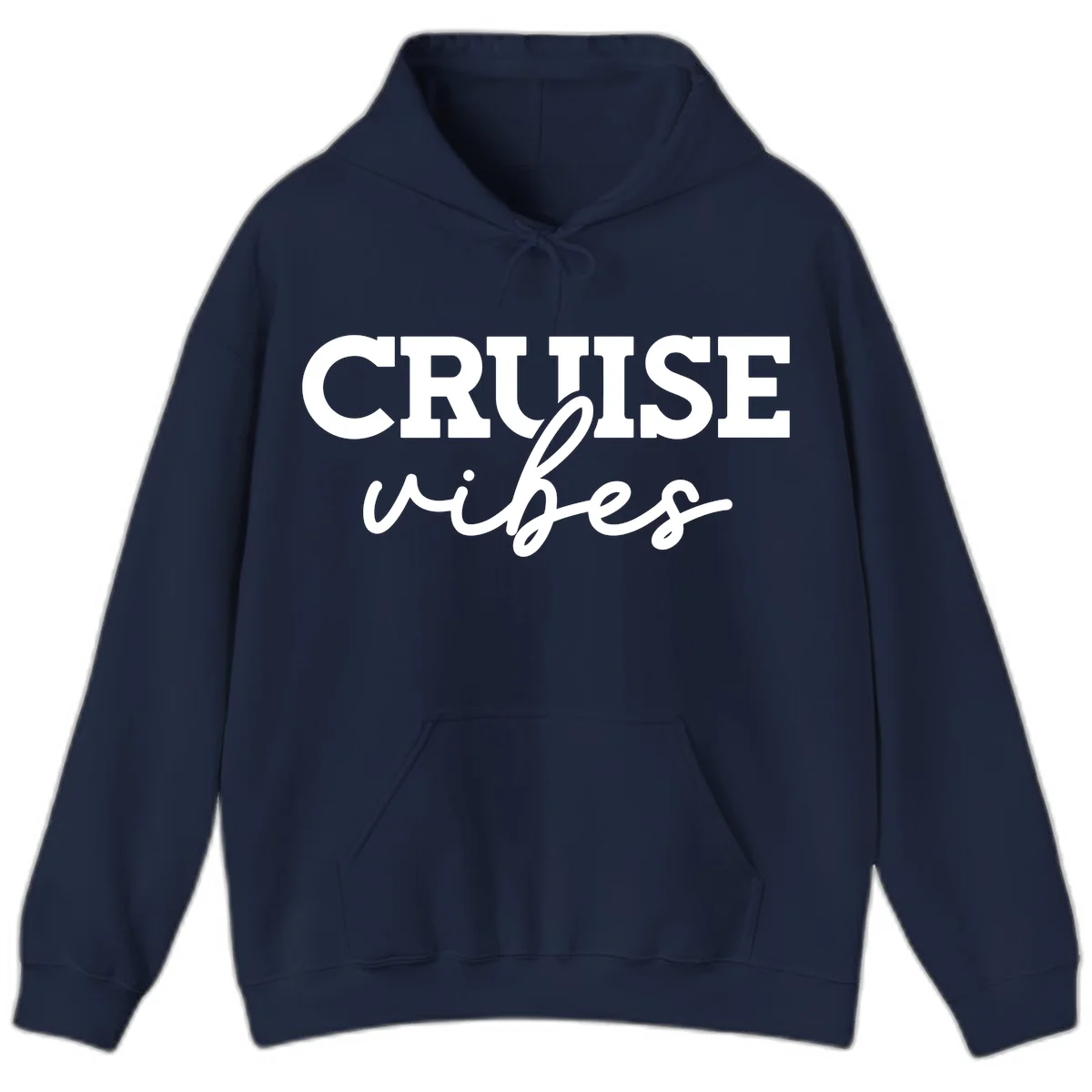 Cruise Vibes Script Hoodie in Navy