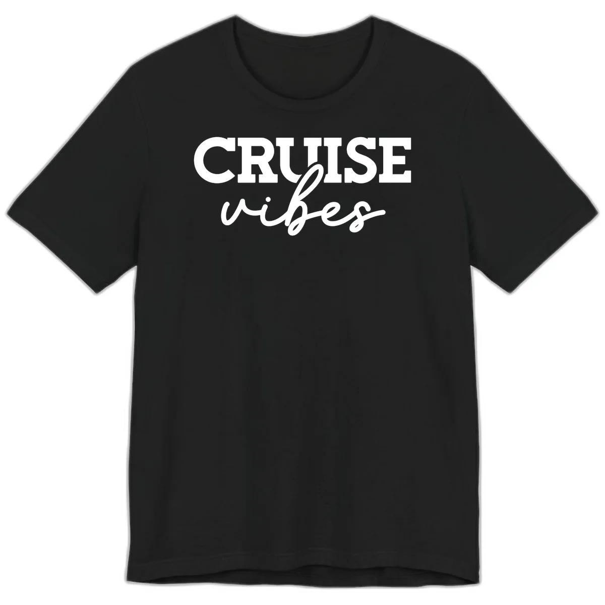 Cruise Vibes Script Premium T-Shirt in Black
