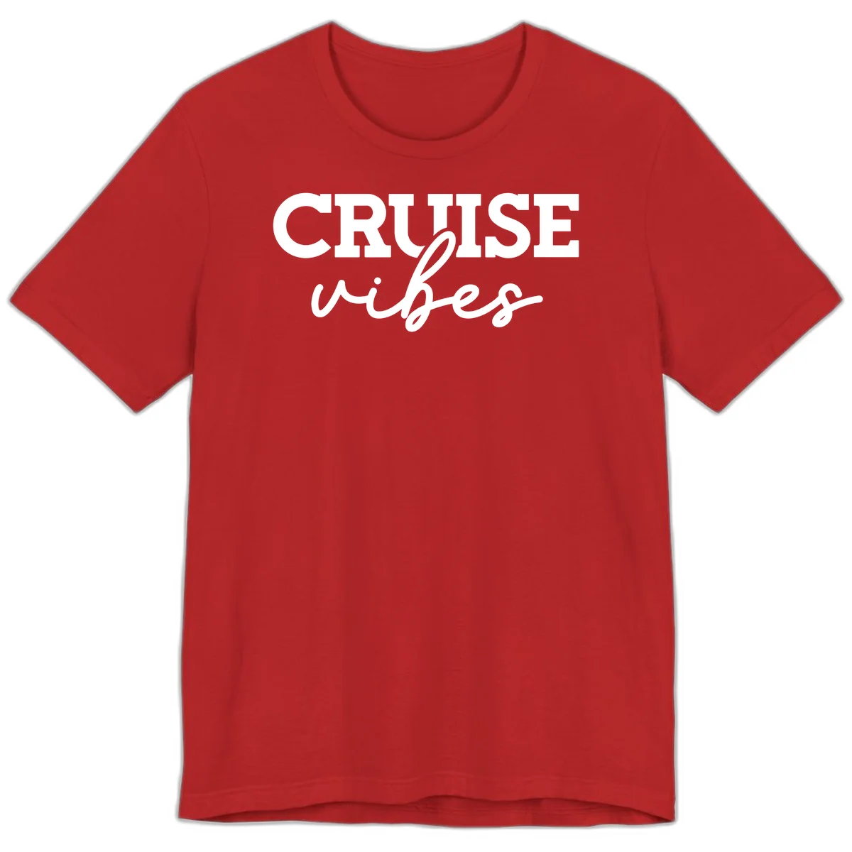 Cruise Vibes Script Premium T-Shirt in Red