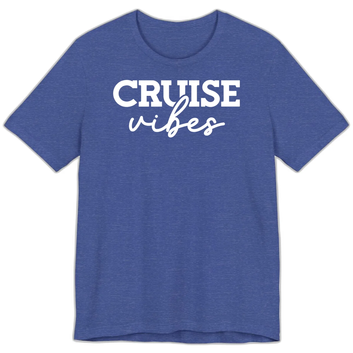 Cruise Vibes Script Premium T-Shirt in Heather True Royal