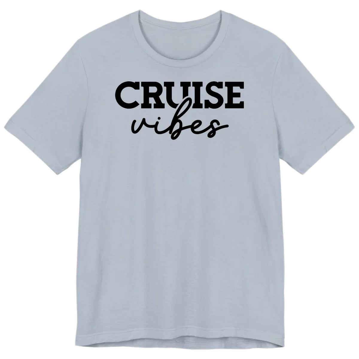 Cruise Vibes Script Premium T-Shirt in Light Blue
