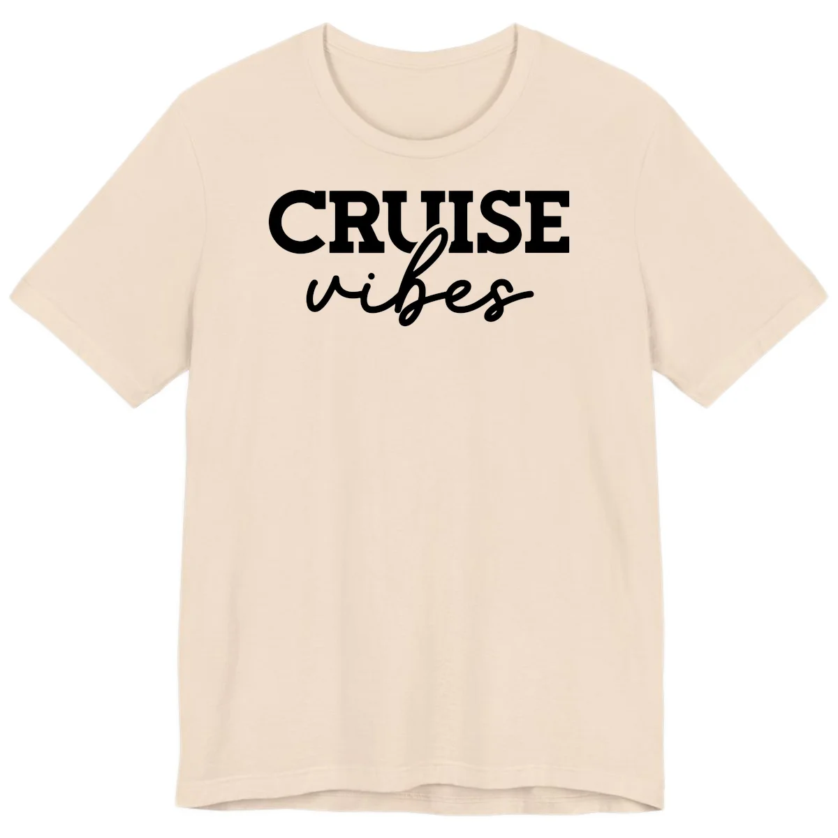 Cruise Vibes Script Premium T-Shirt in Soft Cream