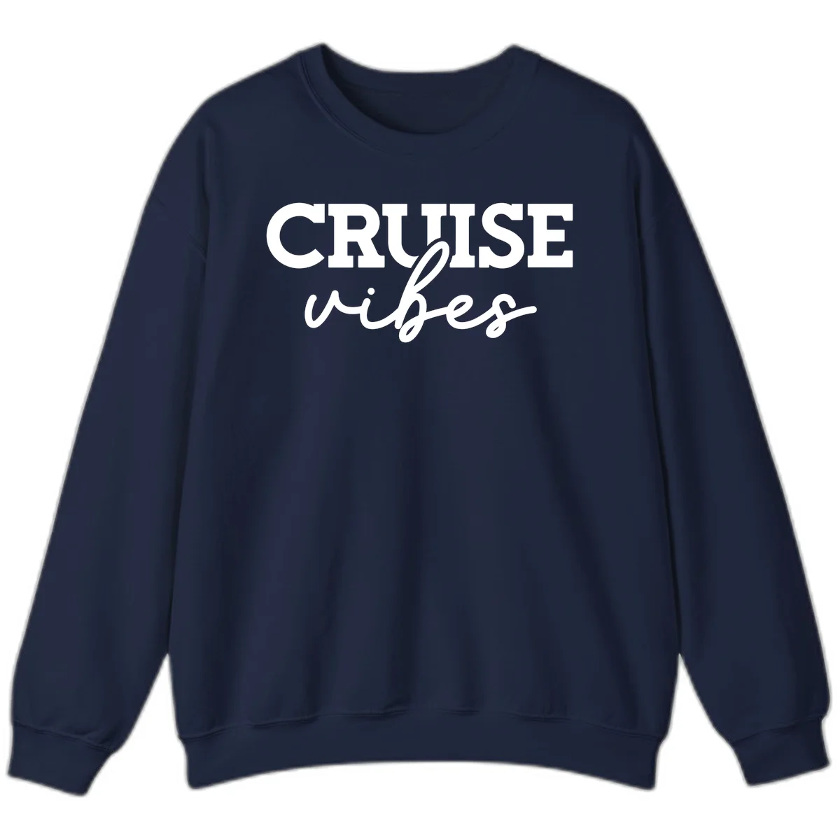Cruise Vibes Script Sweatshirt in Navy