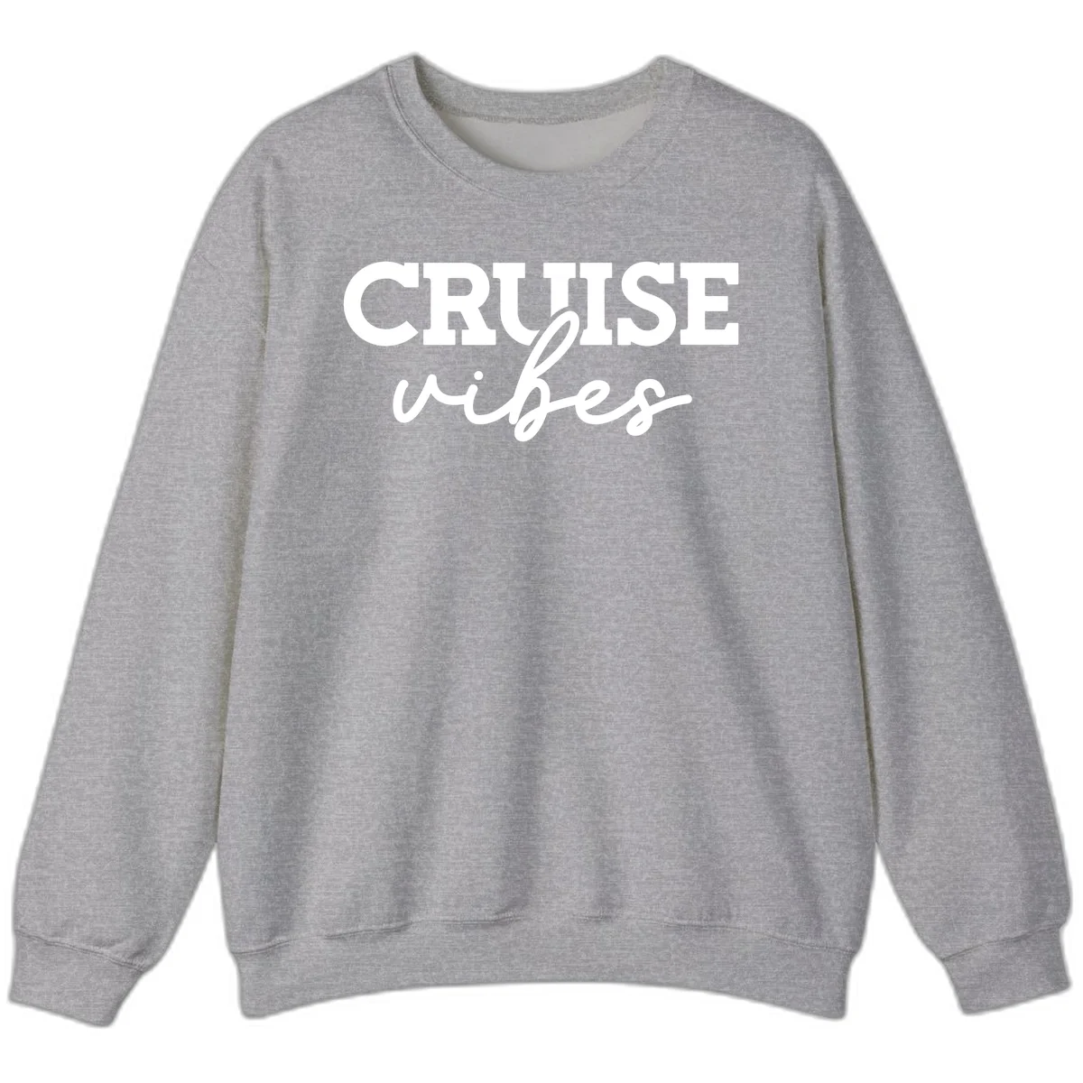 Cruise Vibes Script Sweatshirt in Sport Grey