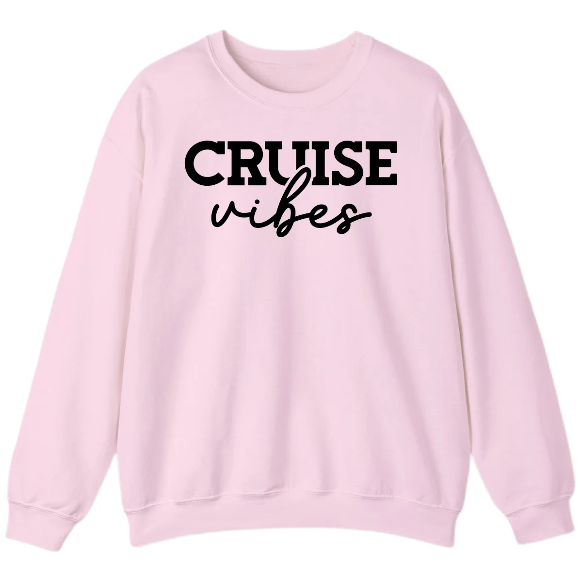 Cruise Vibes Script Sweatshirt in Light Pink