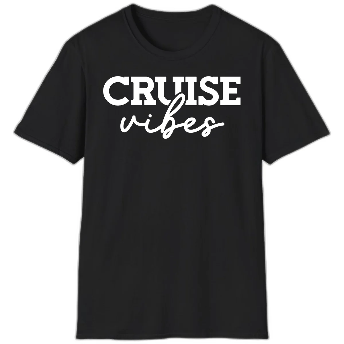 Cruise Vibes Script T-Shirt in Black