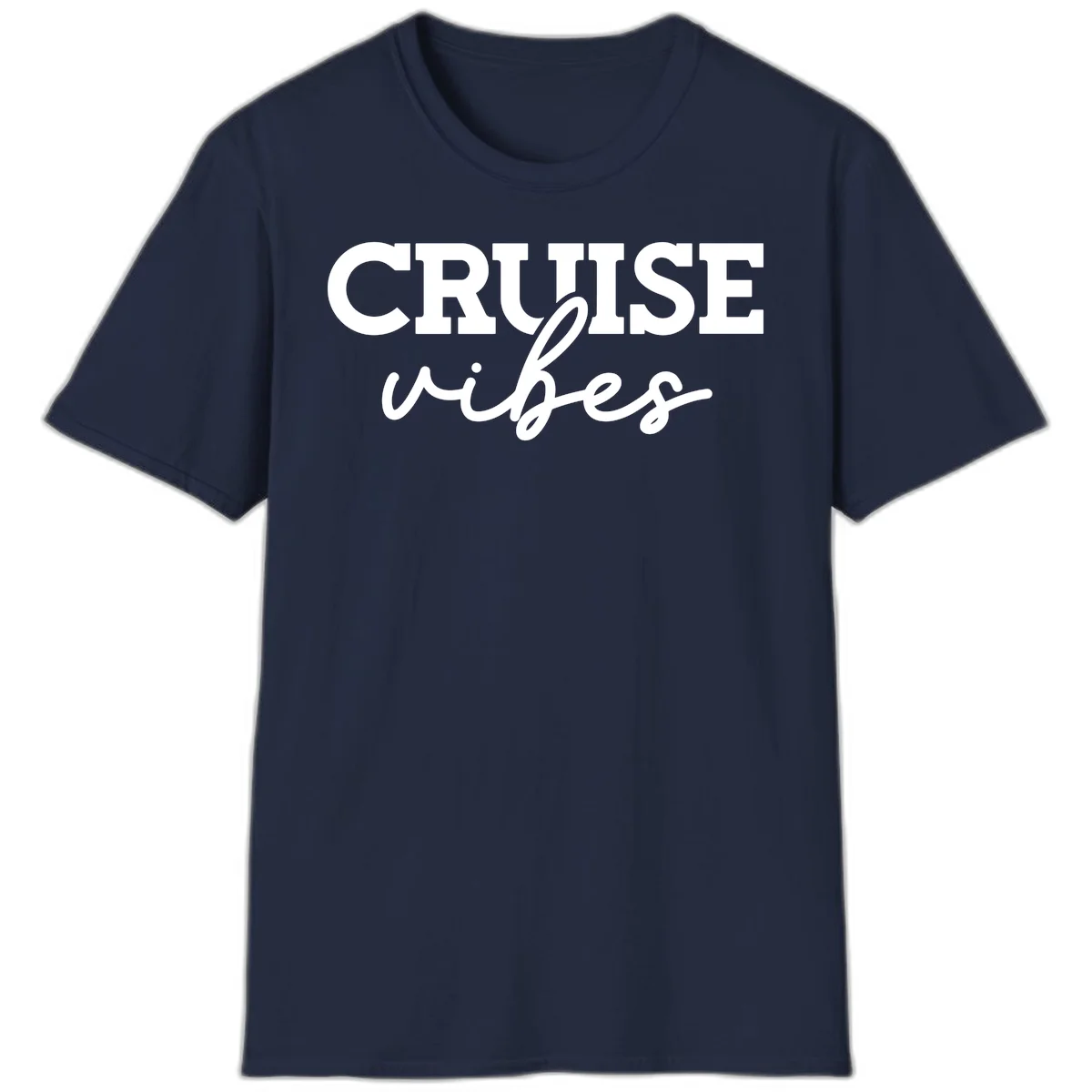 Cruise Vibes Script T-Shirt in Navy