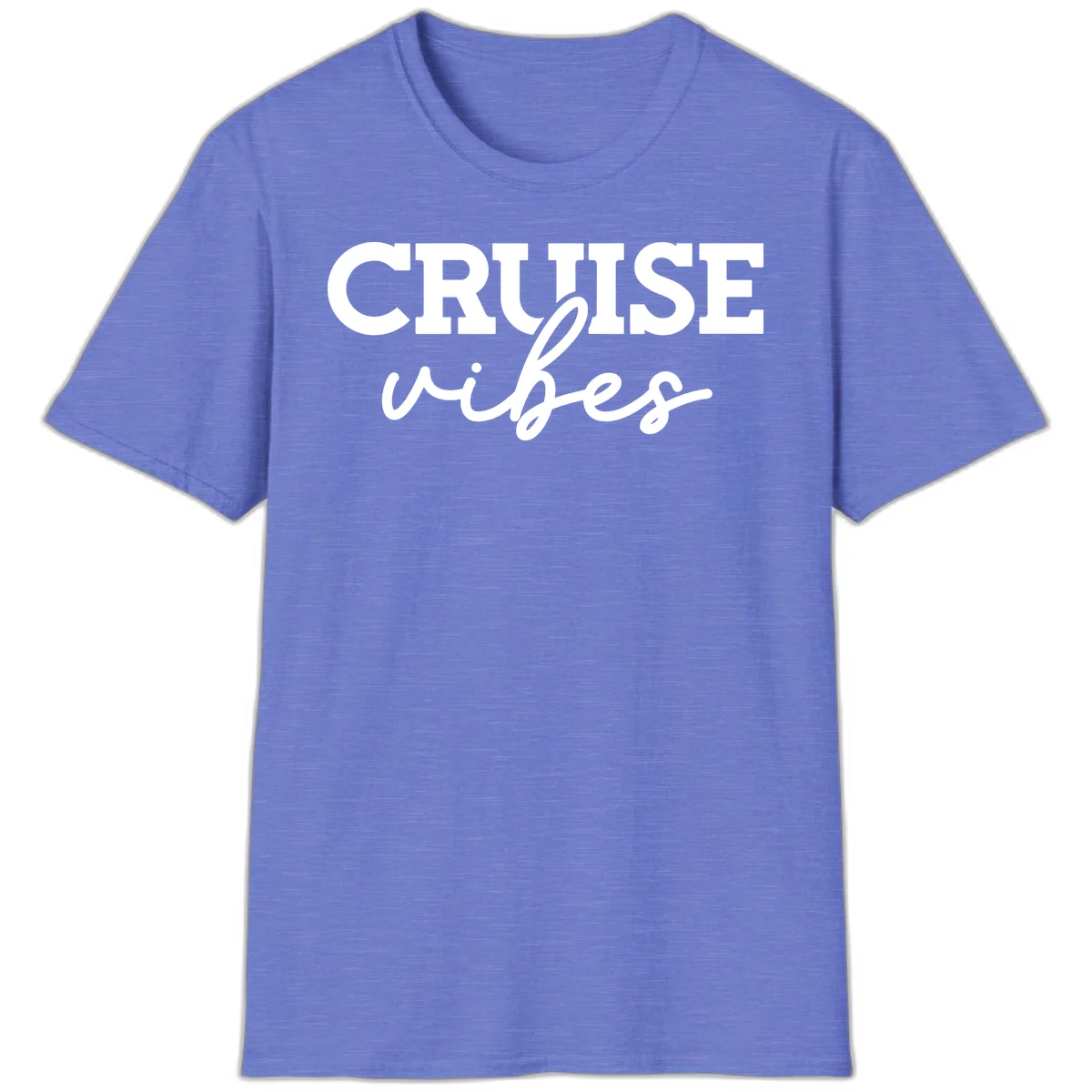 Cruise Vibes Script T-Shirt in Heather Royal