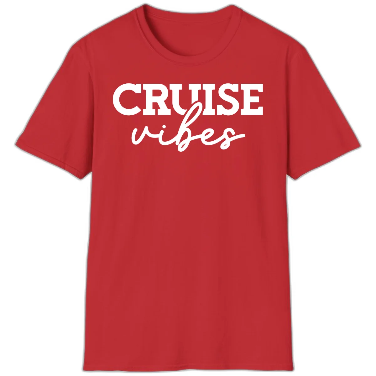 Cruise Vibes Script T-Shirt in Red