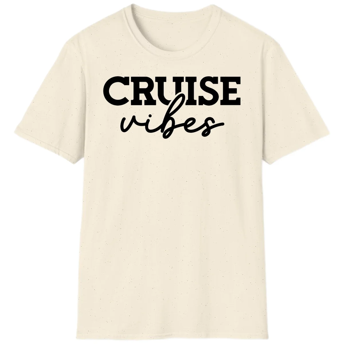 Cruise Vibes Script T-Shirt in Natural
