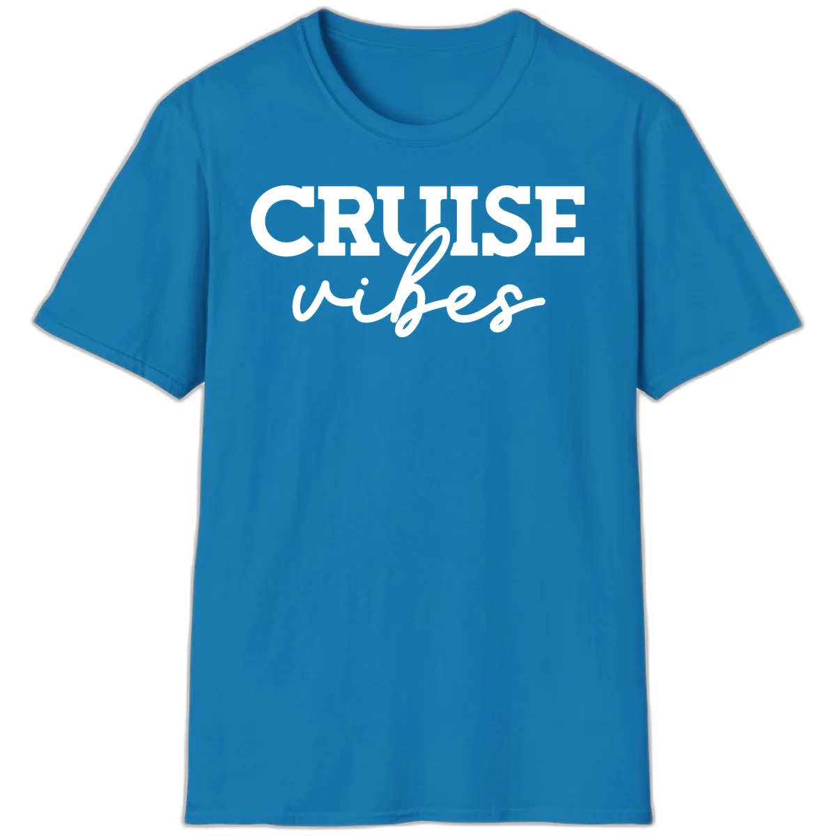 Cruise Vibes Script T-Shirt in Sapphire