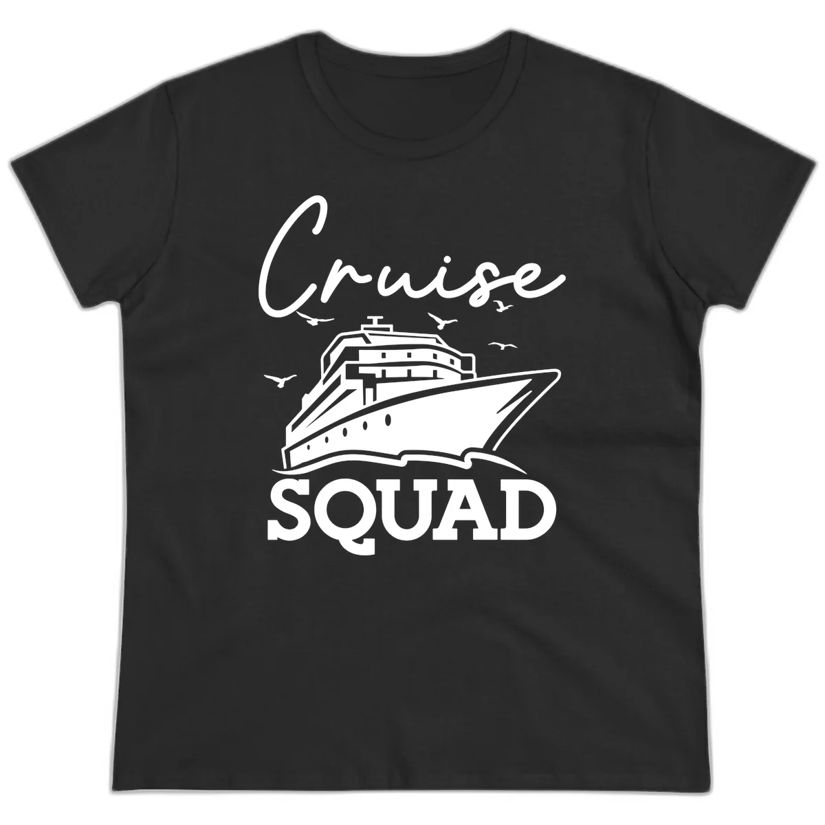 Cruise Squad Ladies Tee in Black