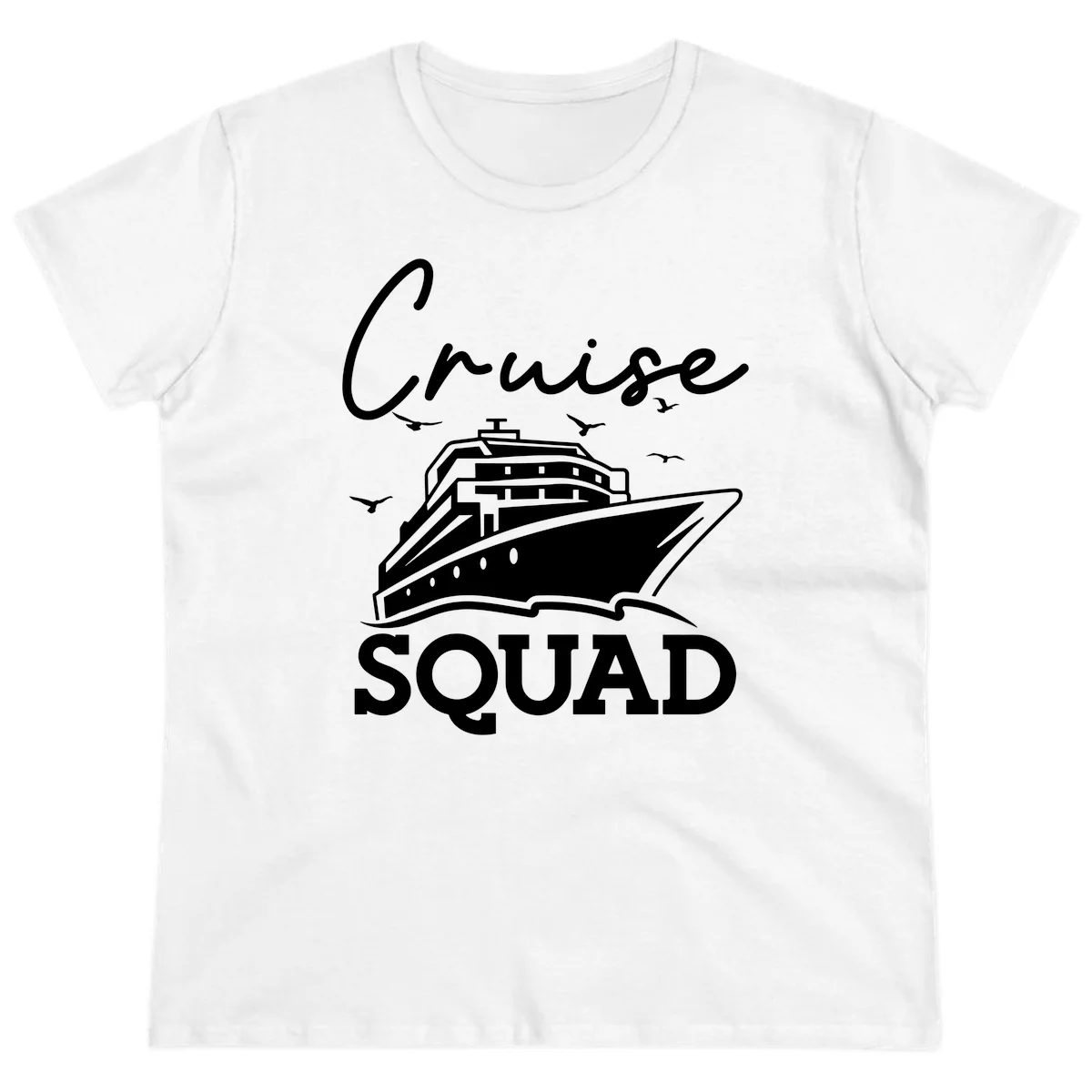 Cruise Squad Ladies Tee in White