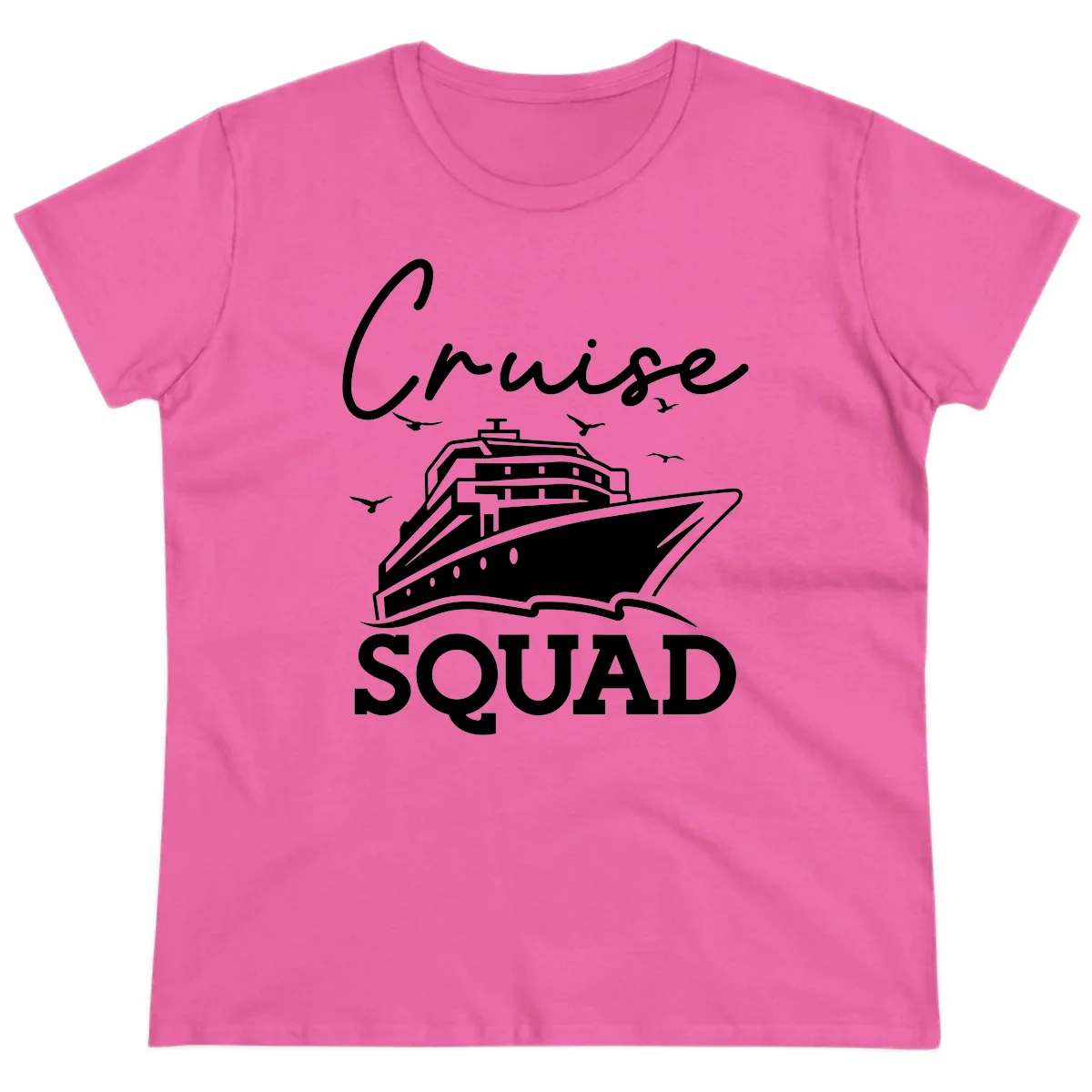 Cruise Squad Ladies Tee in Azalea