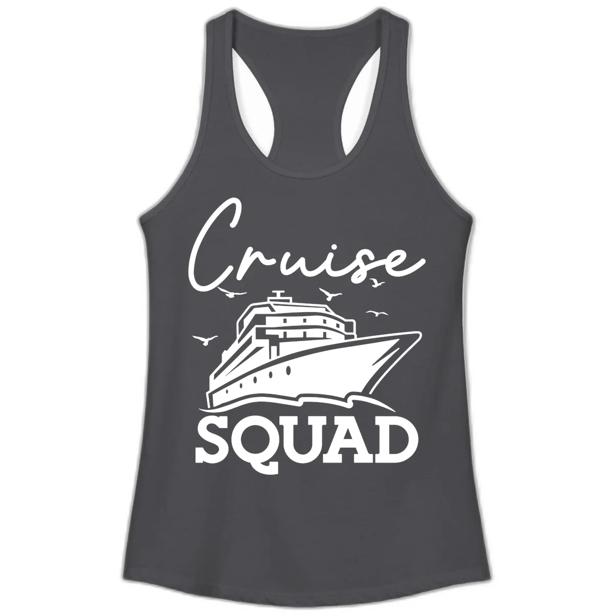 Cruise Squad Ladies Tank in Solid Dark Gray