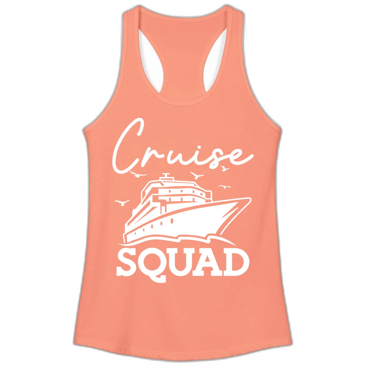 Cruise Squad Ladies Tank in Solid Light Orange