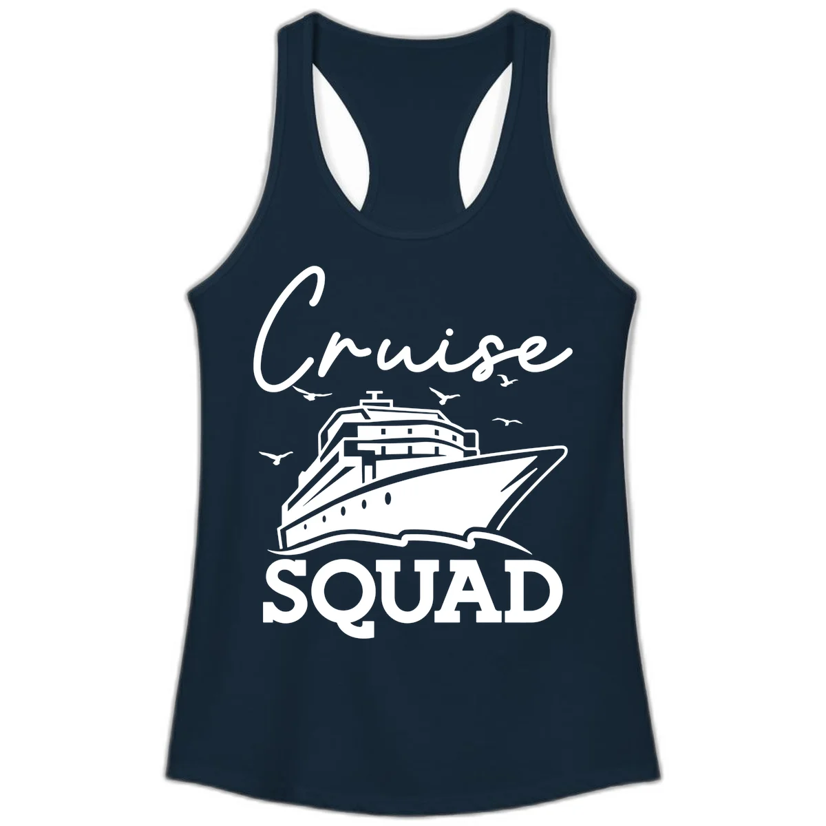 Cruise Squad Ladies Tank in Solid Midnight Navy