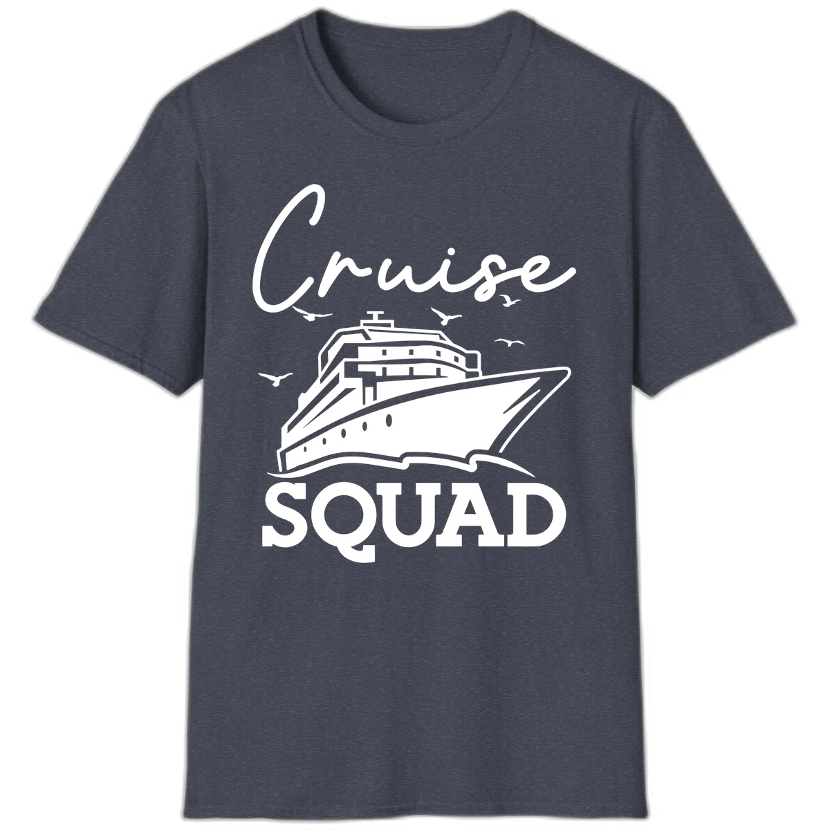 Cruise Squad T-Shirt in Heather Navy