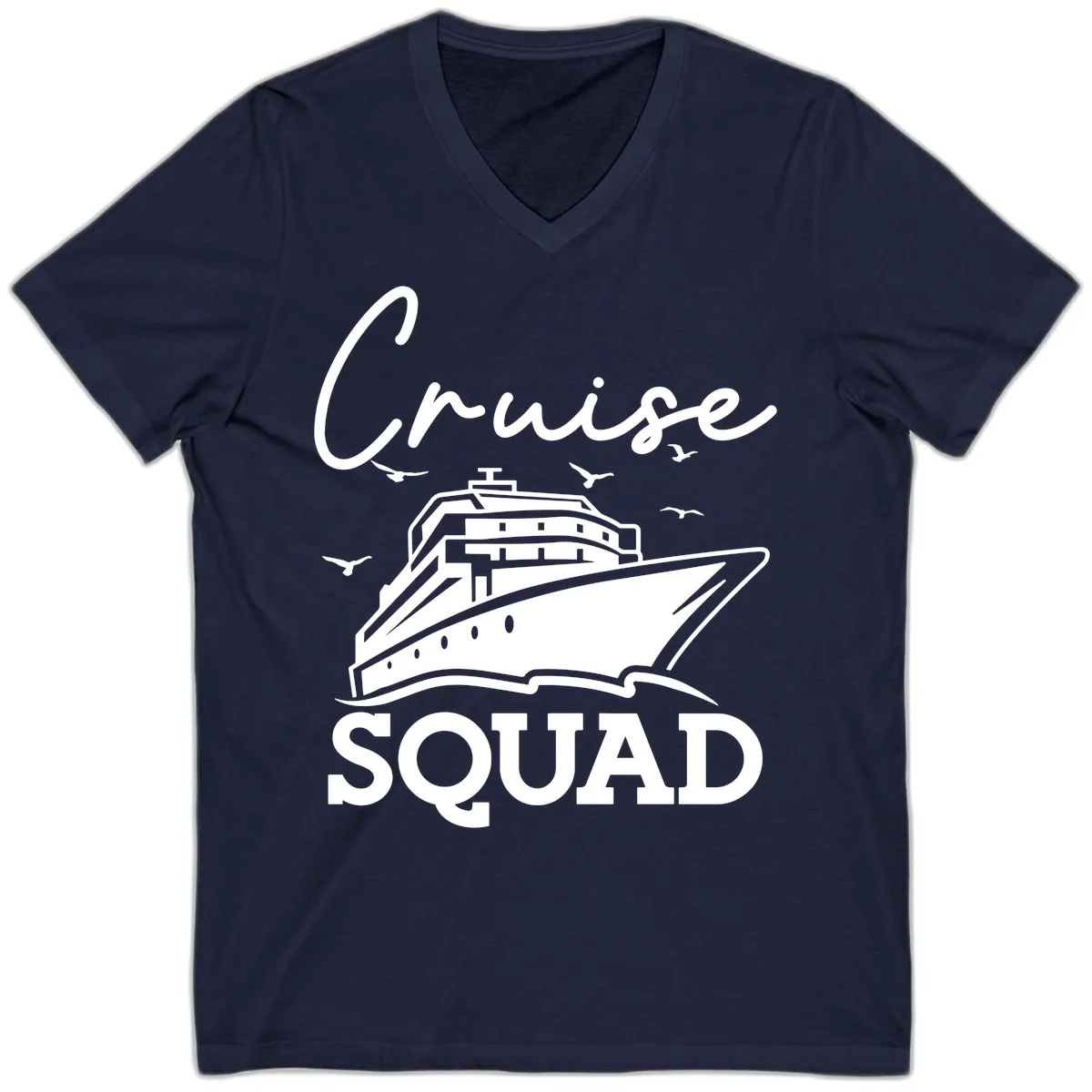 Cruise Squad V-Neck in Navy