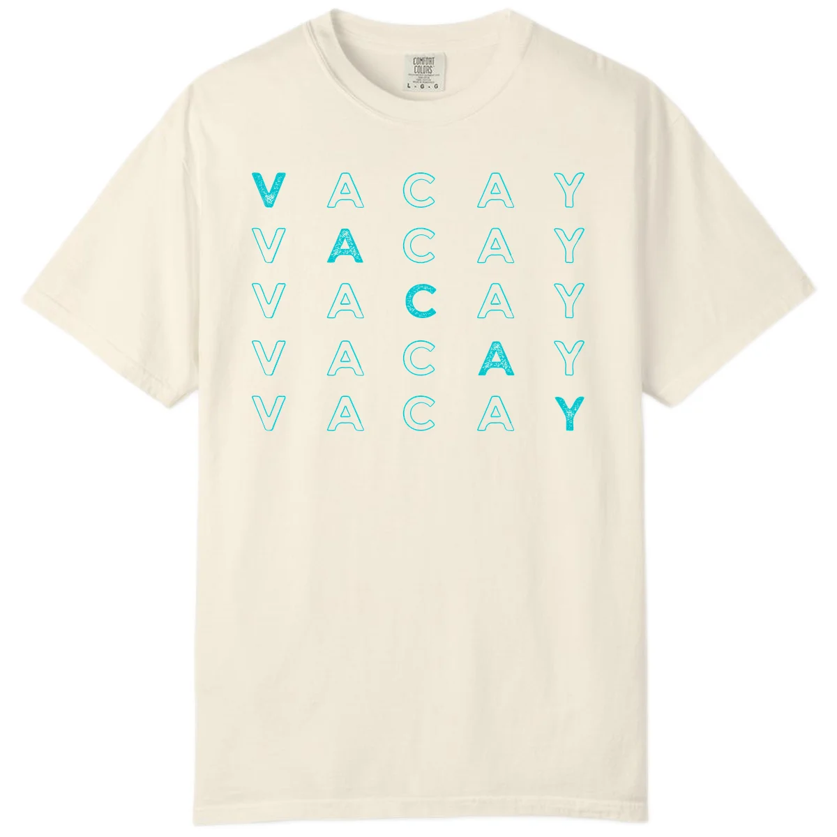 Vacay Repeat Pattern Comfort Color in Ivory