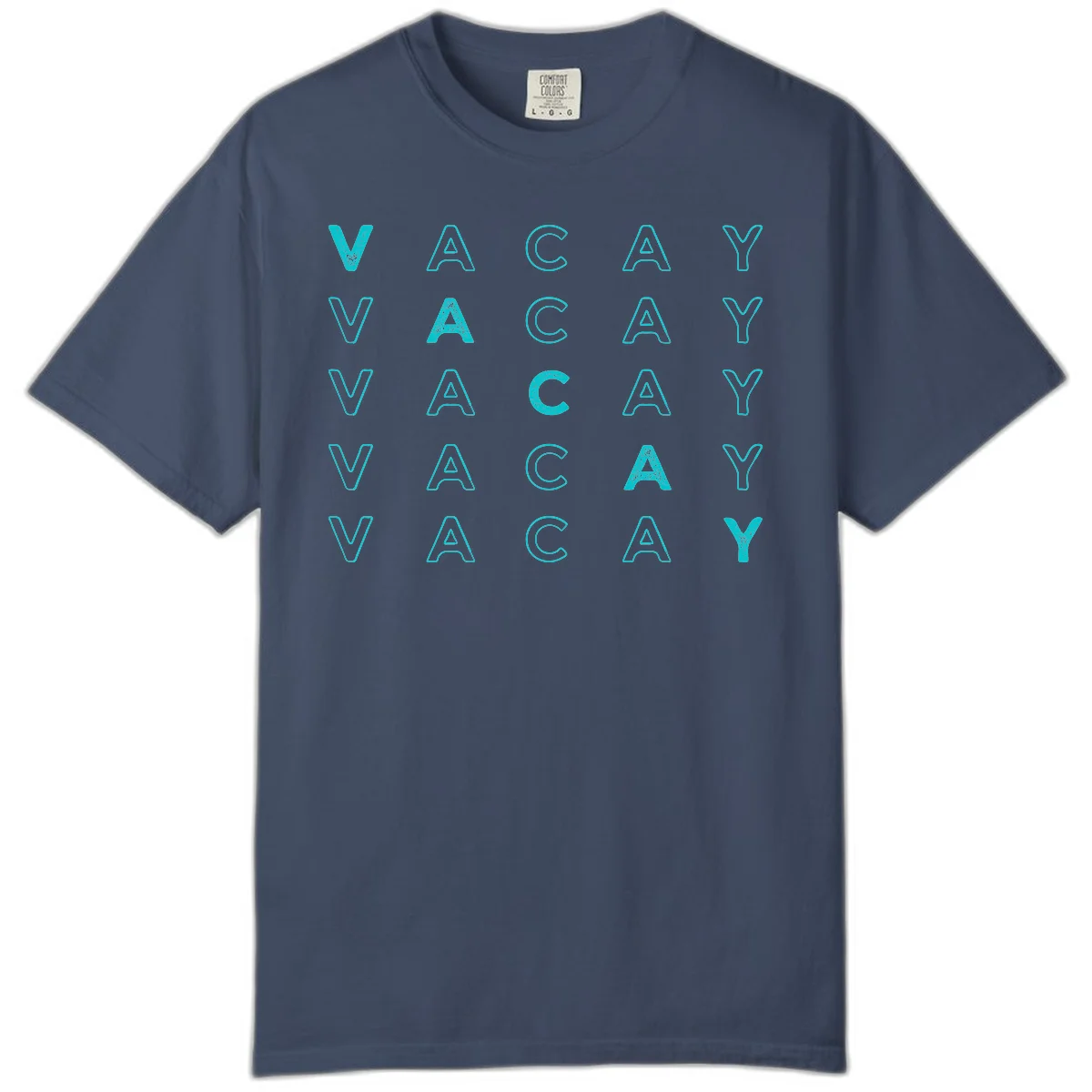 Vacay Repeat Pattern Comfort Color in Midnight
