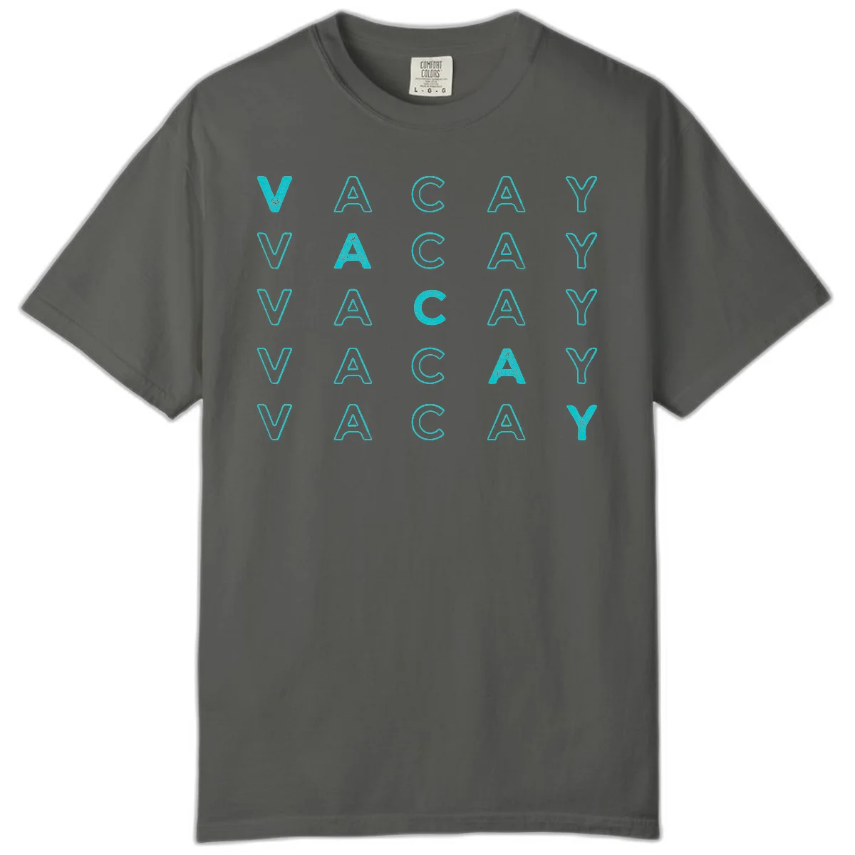 Vacay Repeat Pattern Comfort Color in Pepper