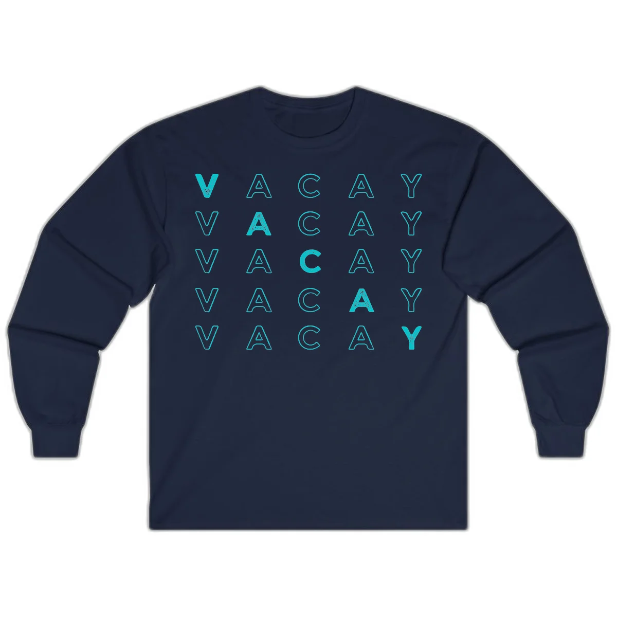 Vacay Repeat Pattern Long Sleeve in Navy
