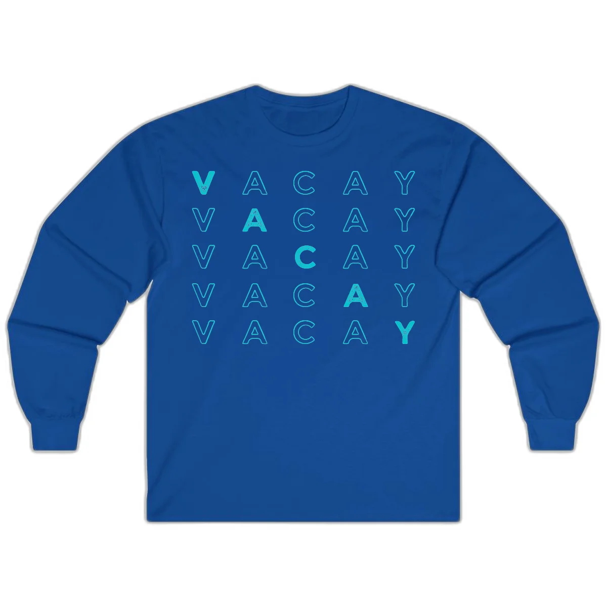 Vacay Repeat Pattern Long Sleeve in Royal