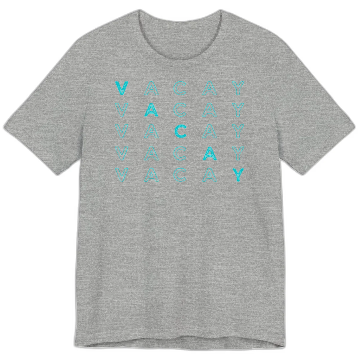 Vacay Repeat Pattern Premium T-Shirt in Athletic Heather