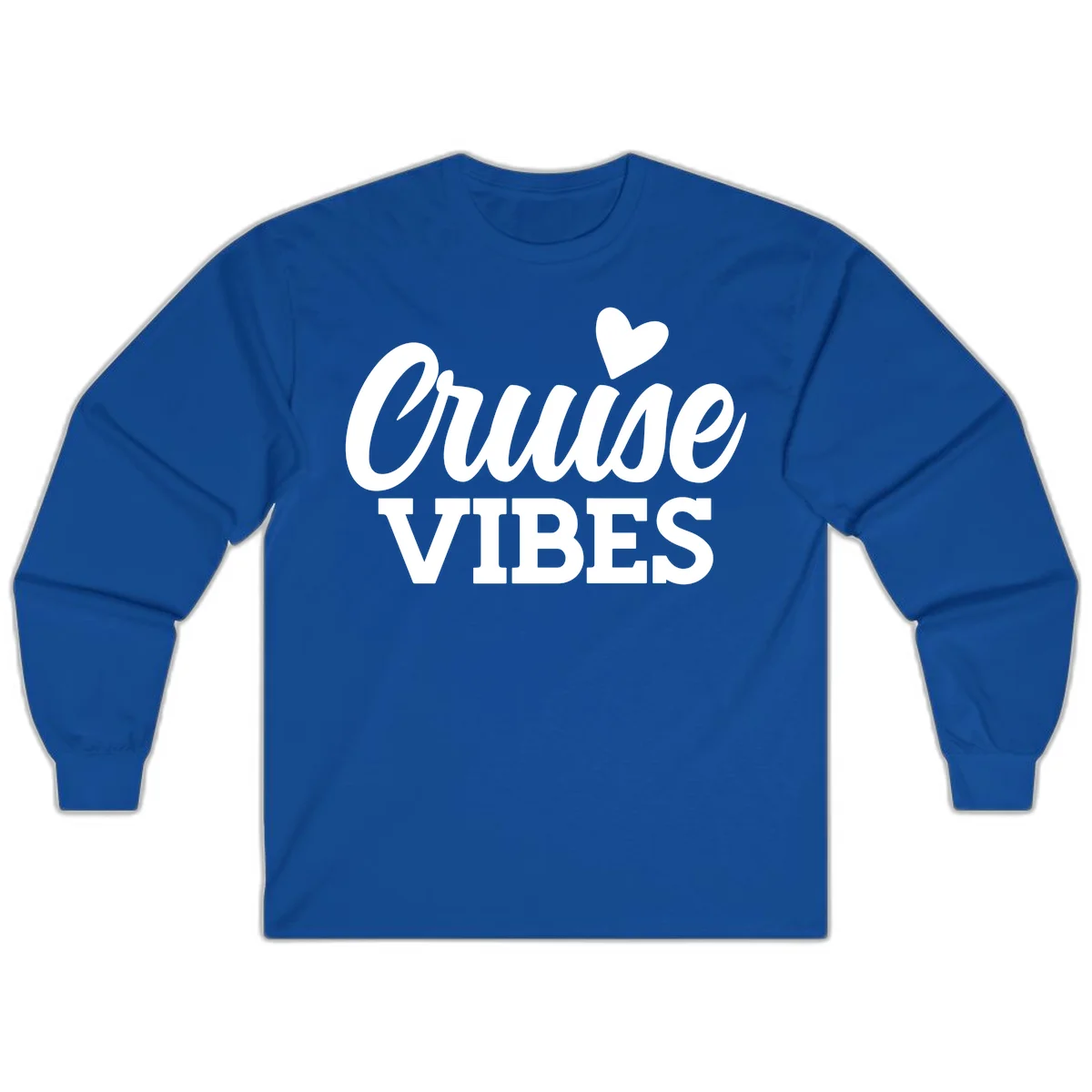 Cruise Vibes Heart Long Sleeve Tee in Royal